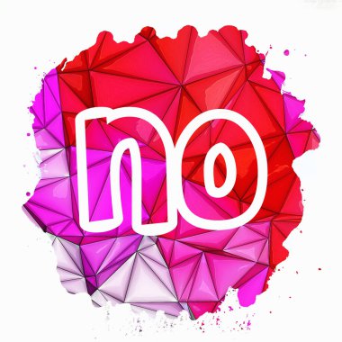 - Hayır! soyut renkli arkaplan üzerine metin