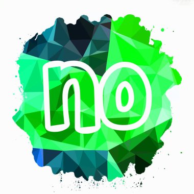 - Hayır! soyut renkli arkaplan üzerine metin