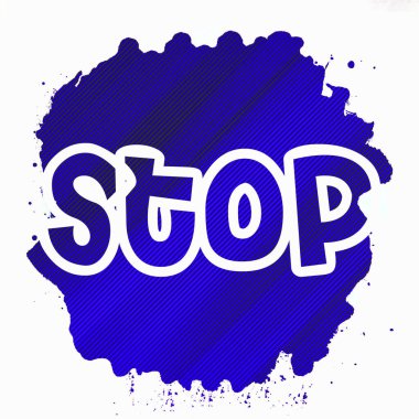 Soyut renkli arkaplan üzerindeki metni durdur 