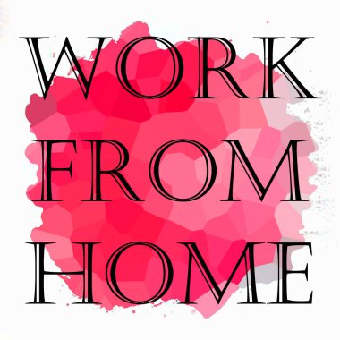 Soyut renkli arkaplan üzerindeki ev cümlesinden çalış