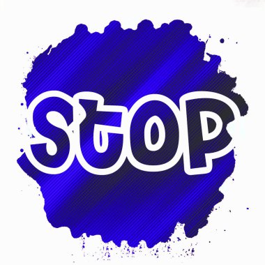 Soyut renkli arkaplan üzerindeki metni durdur 