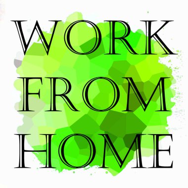 Soyut renkli arkaplan üzerindeki ev cümlesinden çalış