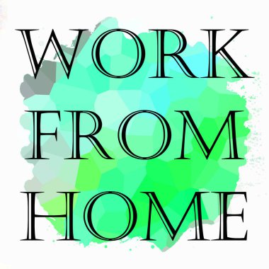 Soyut renkli arkaplan üzerindeki ev cümlesinden çalış