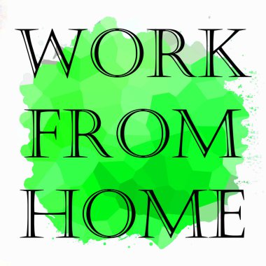 Soyut renkli arkaplan üzerindeki ev cümlesinden çalış