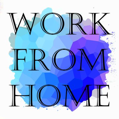 Soyut renkli arkaplan üzerindeki ev cümlesinden çalış