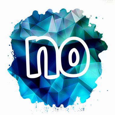 - Hayır! soyut renkli arkaplan üzerine metin