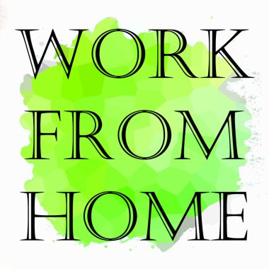 Soyut renkli arkaplan üzerindeki ev cümlesinden çalış