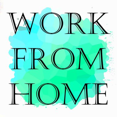 Soyut renkli arkaplan üzerindeki ev cümlesinden çalış