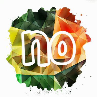 - Hayır! soyut renkli arkaplan üzerine metin