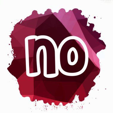 - Hayır! soyut renkli arkaplan üzerine metin