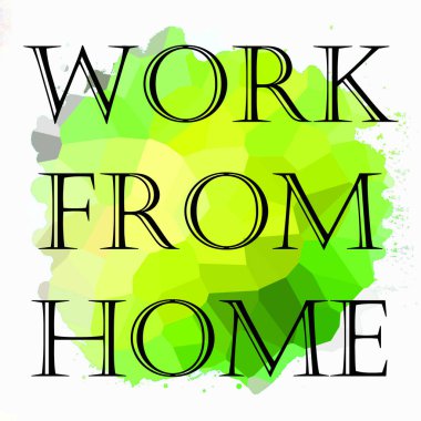 Soyut renkli arkaplan üzerindeki ev cümlesinden çalış