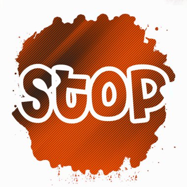 Soyut renkli arkaplan üzerindeki metni durdur 