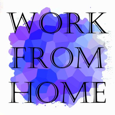 Soyut renkli arkaplan üzerindeki ev cümlesinden çalış