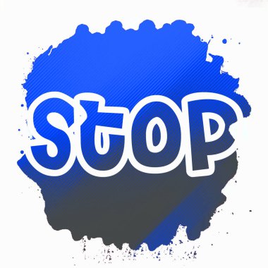 Soyut renkli arkaplan üzerindeki metni durdur 