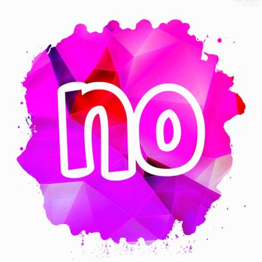 - Hayır! soyut renkli arkaplan üzerine metin