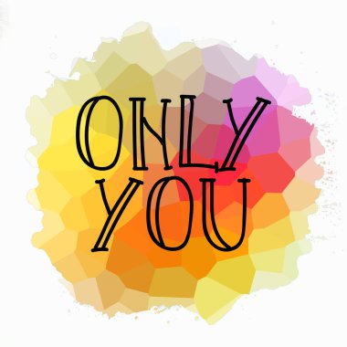 Sadece soyut renkli arkaplanda metin yazarsın