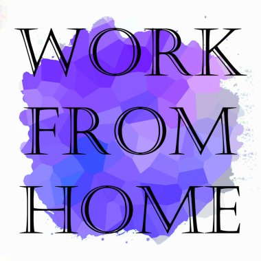 Soyut renkli arkaplan üzerindeki ev cümlesinden çalış