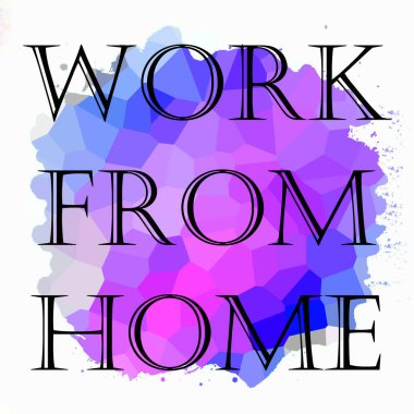 Soyut renkli arkaplan üzerindeki ev cümlesinden çalış