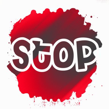 Soyut renkli arkaplan üzerindeki metni durdur 