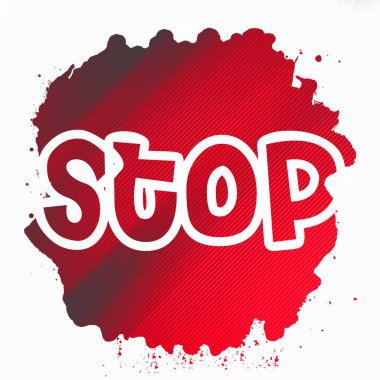 Soyut renkli arkaplan üzerindeki metni durdur 