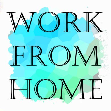 Soyut renkli arkaplan üzerindeki ev cümlesinden çalış