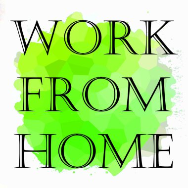 Soyut renkli arkaplan üzerindeki ev cümlesinden çalış