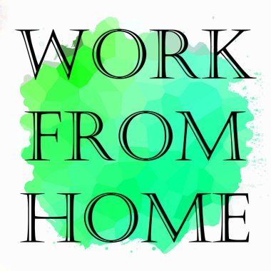 Soyut renkli arkaplan üzerindeki ev cümlesinden çalış