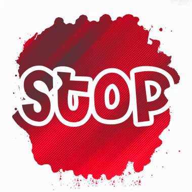 Soyut renkli arkaplan üzerindeki metni durdur 