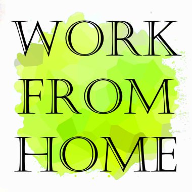 Soyut renkli arkaplan üzerindeki ev cümlesinden çalış