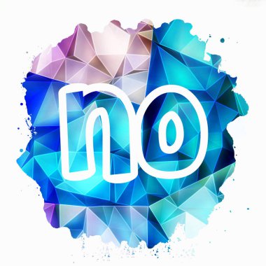 - Hayır! soyut renkli arkaplan üzerine metin