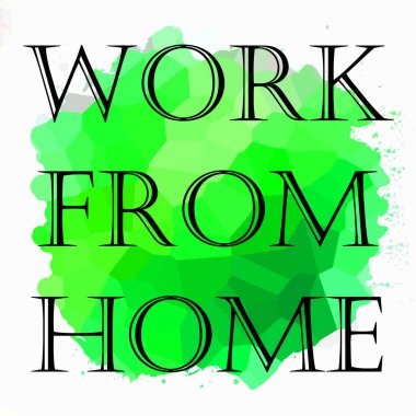 Soyut renkli arkaplan üzerindeki ev cümlesinden çalış