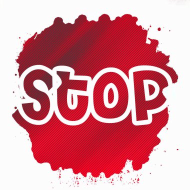 Soyut renkli arkaplan üzerindeki metni durdur 