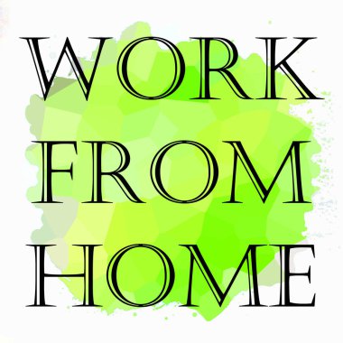 Soyut renkli arkaplan üzerindeki ev cümlesinden çalış