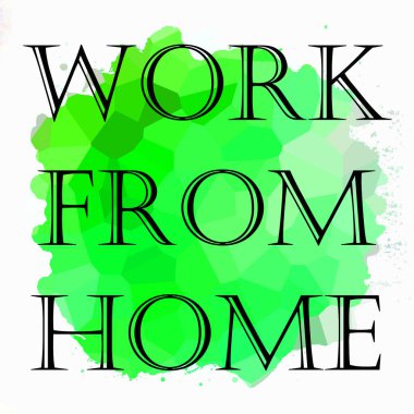 Soyut renkli arkaplan üzerindeki ev cümlesinden çalış