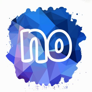 - Hayır! soyut renkli arkaplan üzerine metin