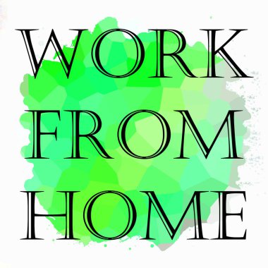 Soyut renkli arkaplan üzerindeki ev cümlesinden çalış