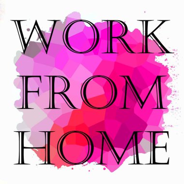 Soyut renkli arkaplan üzerindeki ev cümlesinden çalış