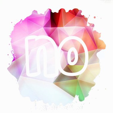 - Hayır! soyut renkli arkaplan üzerine metin