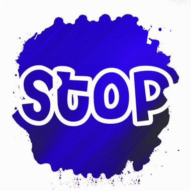 Soyut renkli arkaplan üzerindeki metni durdur 