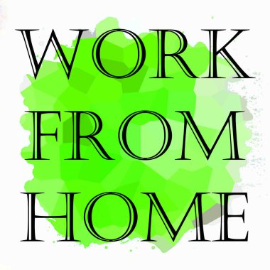 Soyut renkli arkaplan üzerindeki ev cümlesinden çalış