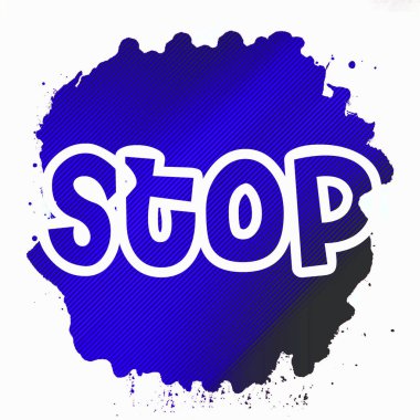 Soyut renkli arkaplan üzerindeki metni durdur 