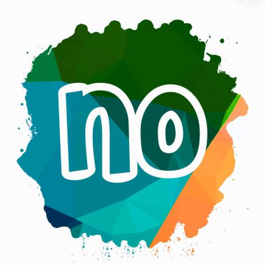 - Hayır! soyut renkli arkaplan üzerine metin