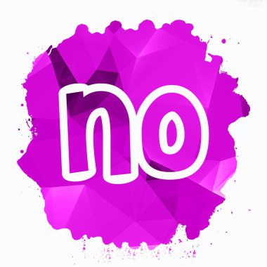 - Hayır! soyut renkli arkaplan üzerine metin