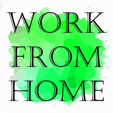 Soyut renkli arkaplan üzerindeki ev cümlesinden çalış