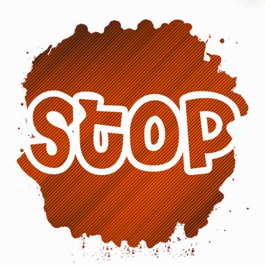 Soyut renkli arkaplan üzerindeki metni durdur 