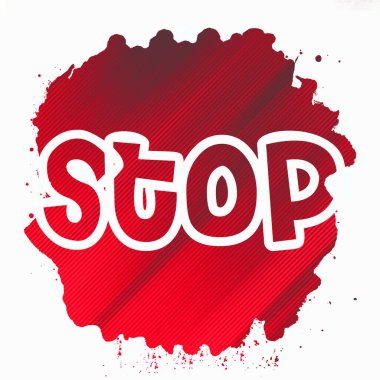 Soyut renkli arkaplan üzerindeki metni durdur 