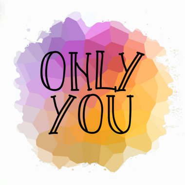 Sadece soyut renkli arkaplanda metin yazarsın