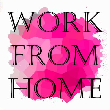 Soyut renkli arkaplan üzerindeki ev cümlesinden çalış