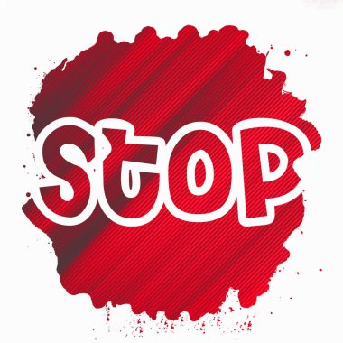 Soyut renkli arkaplan üzerindeki metni durdur 