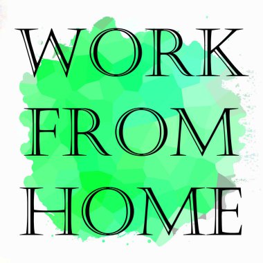 Soyut renkli arkaplan üzerindeki ev cümlesinden çalış